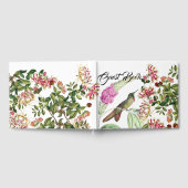 Honeysuckle Flowers Hummingbird Bird Guest Book Gastenboek (Volledig)