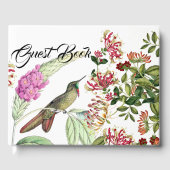 Honeysuckle Flowers Hummingbird Bird Guest Book Gastenboek (Voorkant)