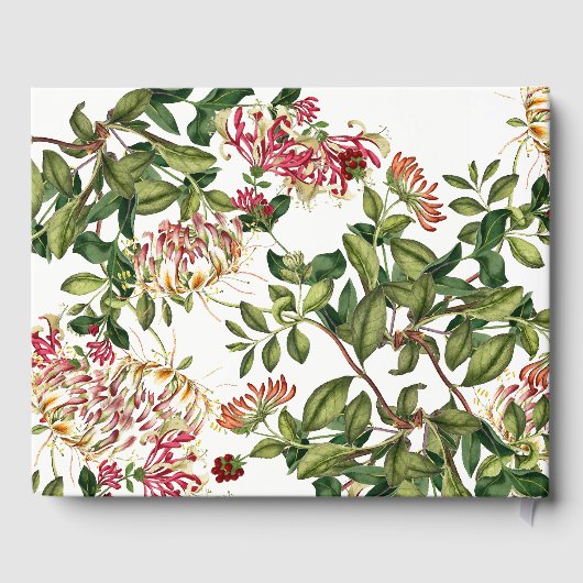 Honeysuckle Flowers Hummingbird Bird Guest Book Gastenboek (Achterkant)
