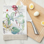 Honeysuckle Flowers Kitchen Towels Theedoek (Quarter Fold)