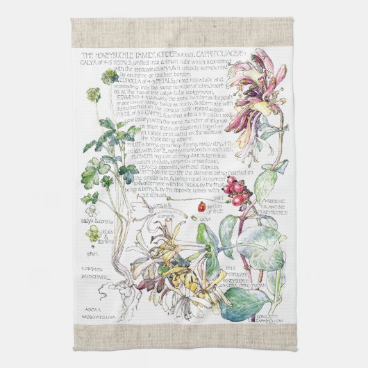 Honeysuckle Flowers Kitchen Towels Theedoek (Verticaal)