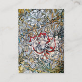 HONEYSUCKLE FLOWERS, LEAVES Art Nouveau Floral Visitekaartje (Achterkant)
