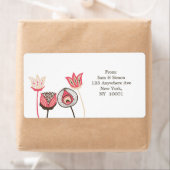 Honeysuckle Funky Flowers Retouradres Label (Insitu)