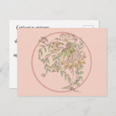 Honeysuckle Garden Fairy - June Birth Flower Postc Briefkaart (Voorkant / Achterkant)