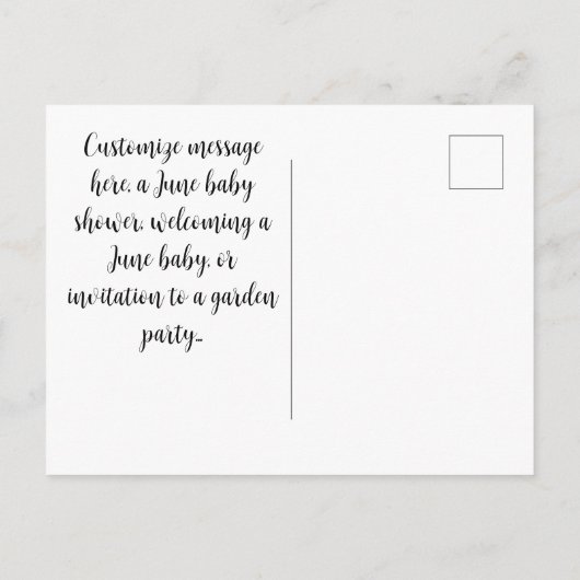 Honeysuckle Garden Fairy - June Birth Flower Postc Briefkaart (Achterkant)