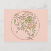 Honeysuckle Garden Fairy - June Birth Flower Postc Briefkaart (Voorkant)