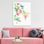 Honeysuckle Hummingbird Canvas Afdruk (Insitu (Woonkamer))