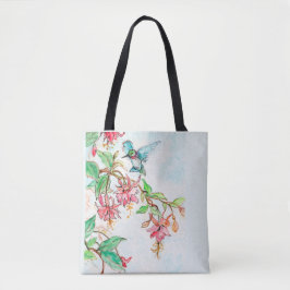 Honeysuckle Hummingbird Tote Bag