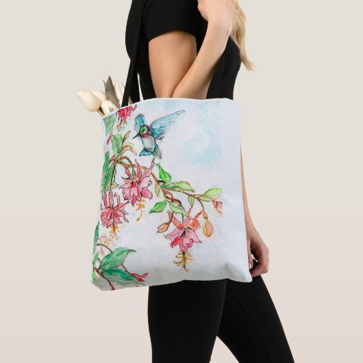 Honeysuckle Hummingbird Tote Bag (Dichtbij)