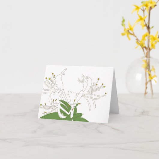 HONEYSUCKLE Notecard No. 2 Kaart (Gele Bloem)