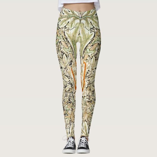Honeysuckle Pattern (1876) van William Morris Leggings (Voorkant)