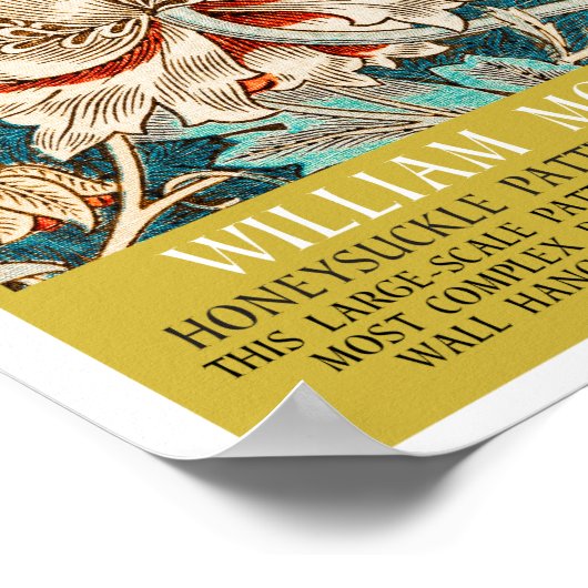 Honeysuckle Pattern - Design of William Morris Poster (Hoek)