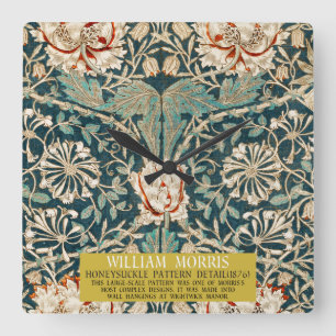 Honeysuckle Pattern - Design of William Morris Vierkante Klok