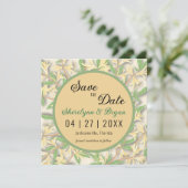 Honeysuckle Photo Wedding Save the Date Kaart (Staand voorkant)