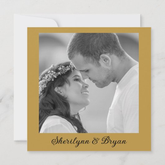 Honeysuckle Photo Wedding Save the Date Kaart (Achterkant)