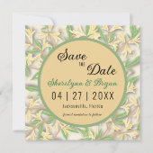 Honeysuckle Photo Wedding Save the Date Kaart (Voorkant)