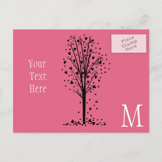 Honeysuckle Pink Bewaar de datumkaarten Aankondigingskaart (Achterkant)