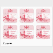 Honeysuckle Pink Damask Chandelier Stickers (Vel)