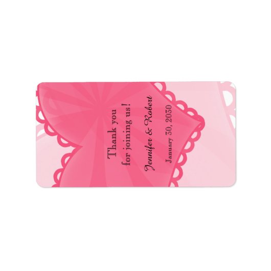 Honeysuckle Pink Fun Heart Lip Balm Label (Voorkant)