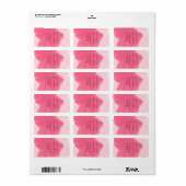 Honeysuckle Pink Fun Heart Lip Balm Label (Full Sheet)
