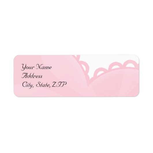 Honeysuckle Pink Fun Heart Return-adres Etiket (Voorkant)