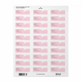 Honeysuckle Pink Fun Heart Return-adres Etiket (Full Sheet)