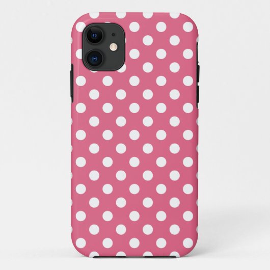 Honeysuckle Pink Polka Dot iPhone 5 Hoesje (Achterkant)
