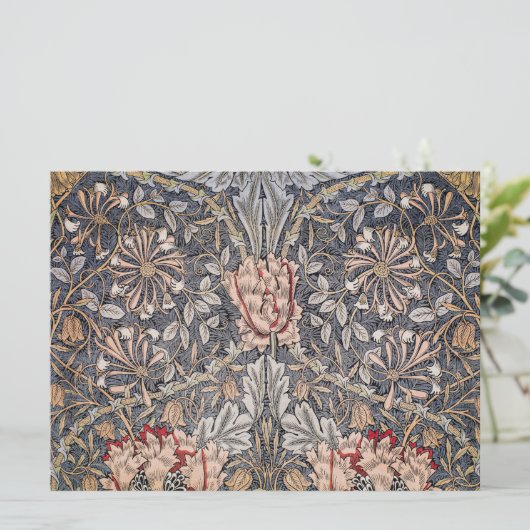 Honeysuckle Print (van William Morris) Kaart (Staand voorkant)