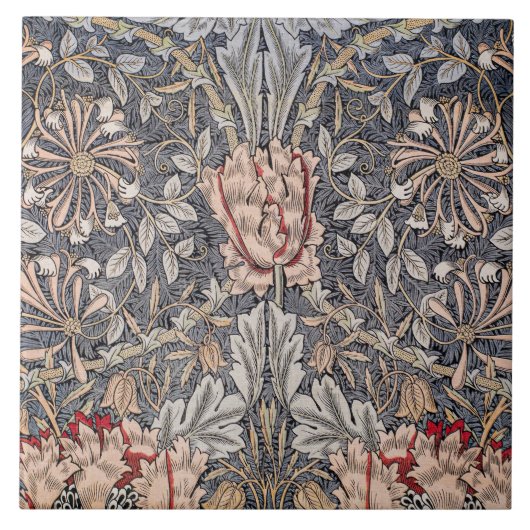 Honeysuckle Print (van William Morris) Tegeltje (Voorkant)
