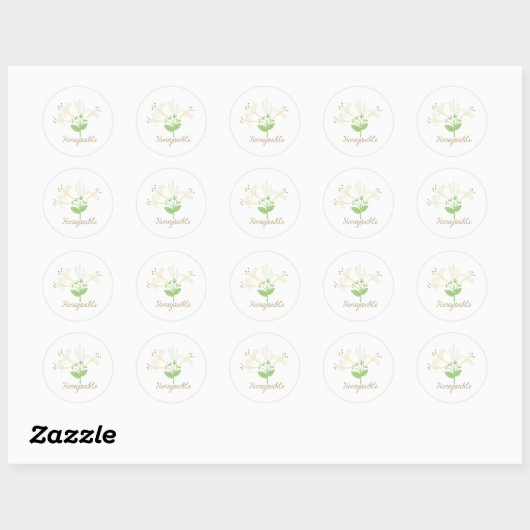 Honeysuckle Ronde Sticker (Vel)