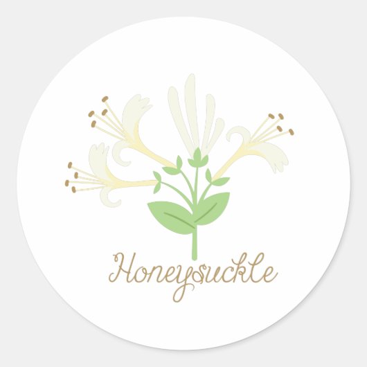Honeysuckle Ronde Sticker (Voorkant)