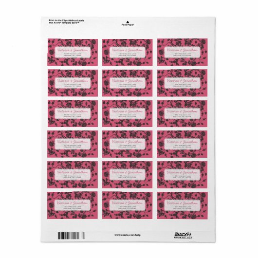 Honeysuckle Roses Return Address Label (Full Sheet)