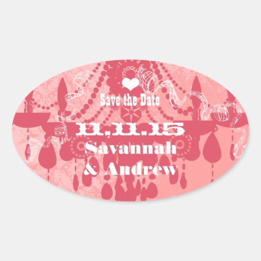 honeysuckle Roze Kies  kleurenluchter Ovale Sticker (Voorkant)