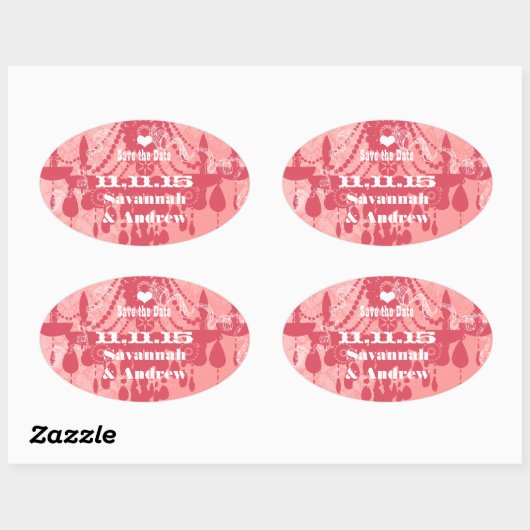 honeysuckle Roze Kies kleurenluchter Ovale Sticker (Vel)