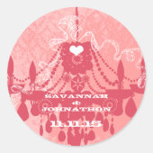 honeysuckle Roze Kies  kleurenluchter Ronde Sticker (Voorkant)