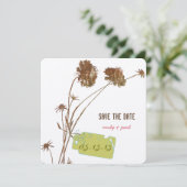 Honeysuckle roze ventiel botanisch sparen de datum save the date (Staand voorkant)