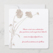 Honeysuckle roze ventiel botanisch sparen de datum save the date (Achterkant)