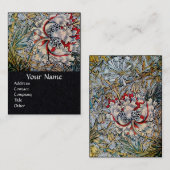 HONEYSUCKLE Roze witte, zwarte Floral Visitekaartje (Voorkant / Achterkant)