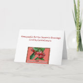 Honeysuckle Season's Greetings Kaart (Achterkant)