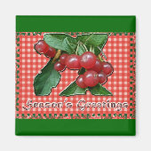 Honeysuckle Season's Greetings Magnet (Voorkant)