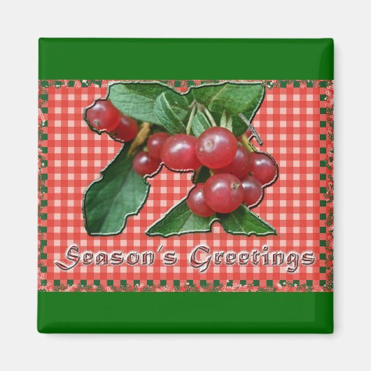 Honeysuckle Season's Greetings Magnet (Voorkant)