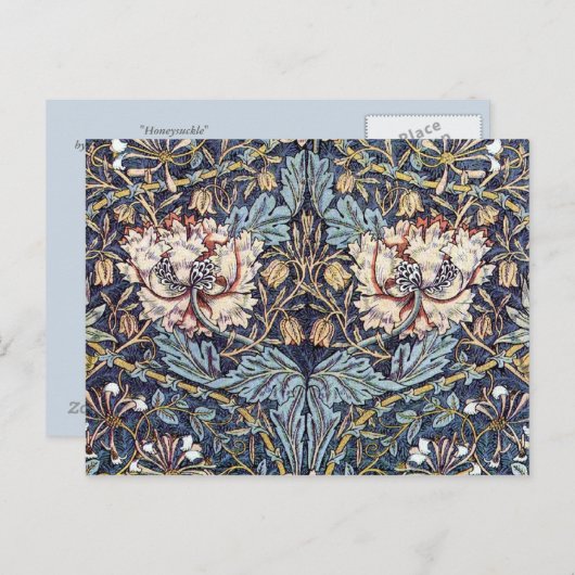 Honeysuckle Textile Design Briefkaart (Voorkant / Achterkant)