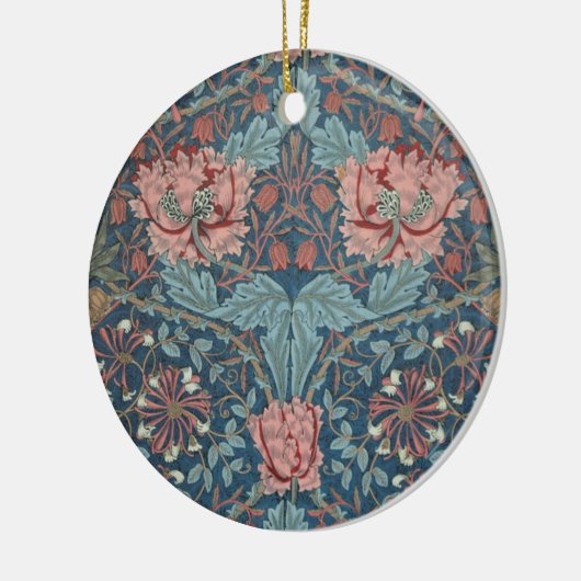 Honeysuckle van William Morris,  bloemen Art Keramisch Ornament (Links)