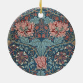 Honeysuckle van William Morris,  bloemen Art Keramisch Ornament (Achterkant)