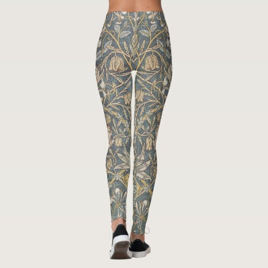 Honeysuckle van William Morris,  bloemen Art Leggings (Achterkant)