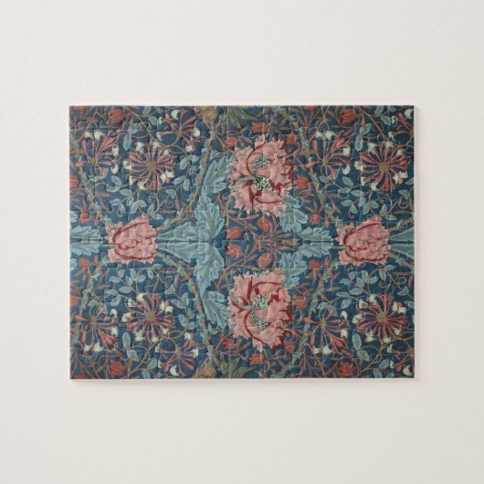 Honeysuckle van William Morris,  bloemen Art Legpuzzel (Horizontaal)