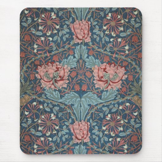 Honeysuckle van William Morris,  bloemen Art Muismat (Voorkant)