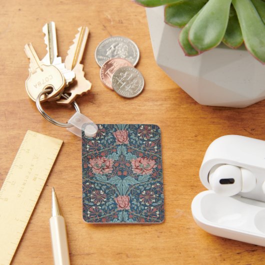 Honeysuckle van William Morris,  bloemen Art Sleutelhanger (Bureau)