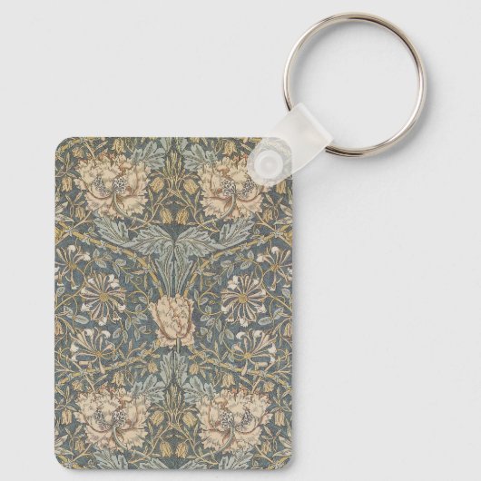 Honeysuckle van William Morris, bloemen Art Sleutelhanger (Achterkant)