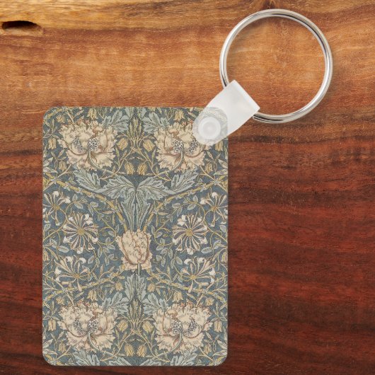 Honeysuckle van William Morris, bloemen Art Sleutelhanger (Achterkant)